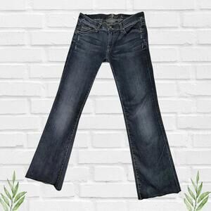 Seven7 For All Mankind‎ Stylish Dark Wash Flare Bootcut Jeans Size 28/ US Size 6